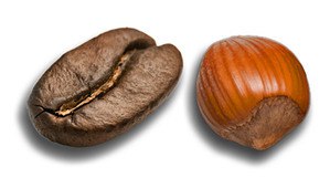 coffee bean and hazelnut