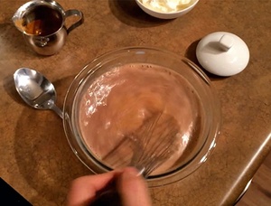 making chocolate coffee