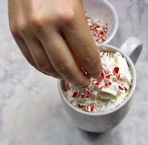 making peppermint coffee